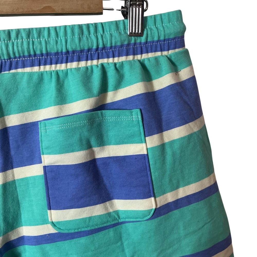 Wildfox Large Cotton Striped Top And Shorts Set Blue Ultrasoft Relaxed Comfort - Picture 8 of 14